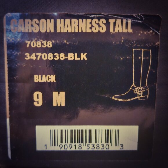 FRYE CARSON HARNESS BLACK LEATHER TALL BOOT – LIKE NEW! - Picture 7 of 7